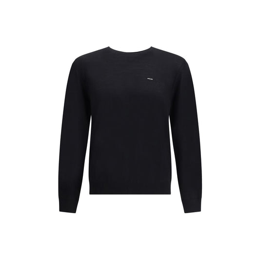 Prada Black Fleece Wool Sweatshirt