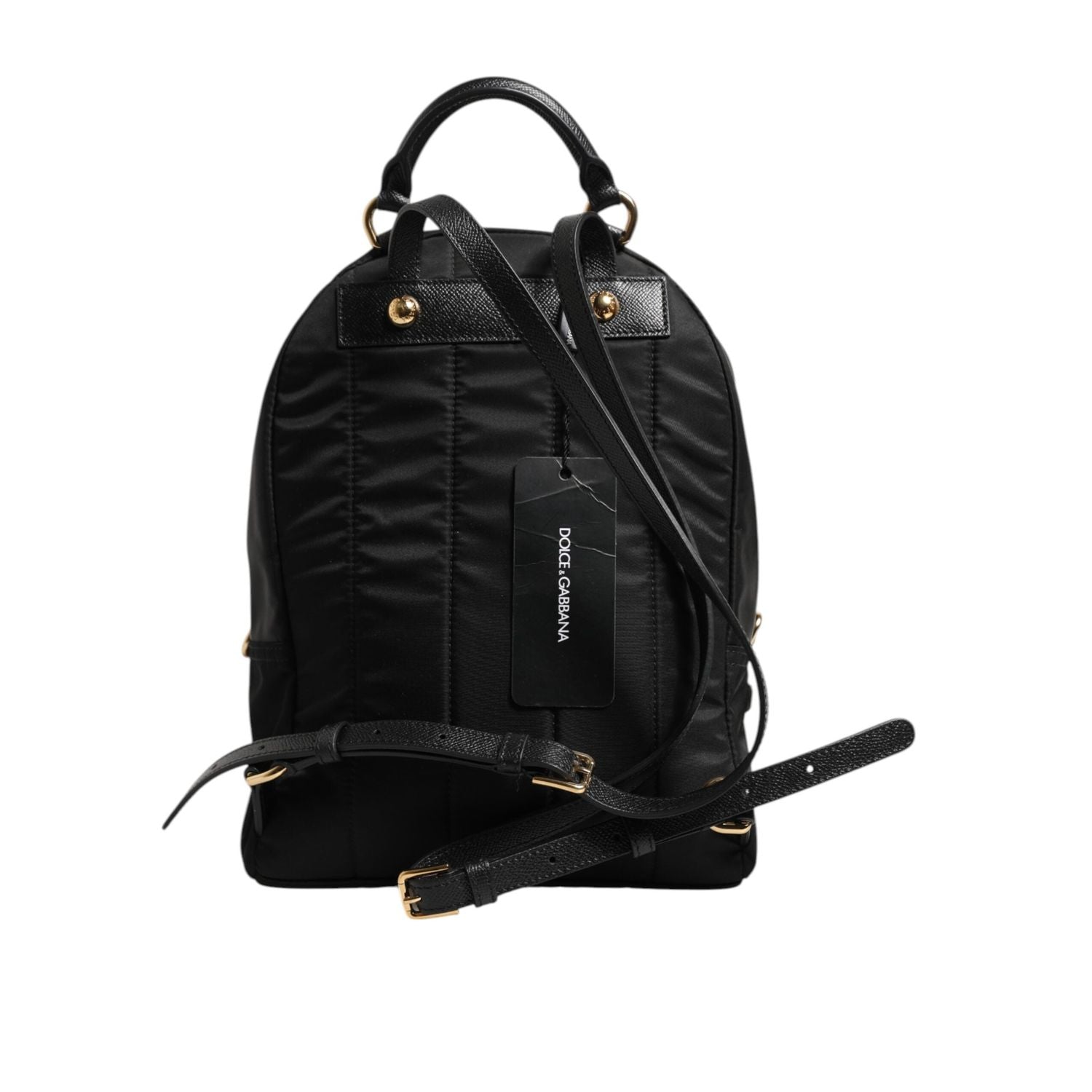 Dolce & Gabbana Black Nylon #DGFAMILY VULCANO Embellished Backpack Bag