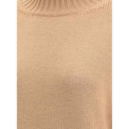 Fabiana Filippi Beige Fleece Wool Sweatshirt