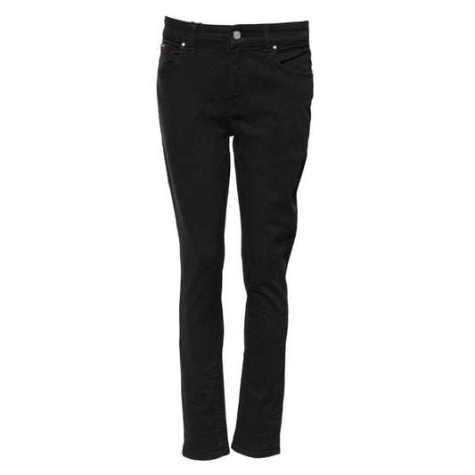 Dolce & Gabbana Black Cotton Skinny Mid Waist Denim Jeans