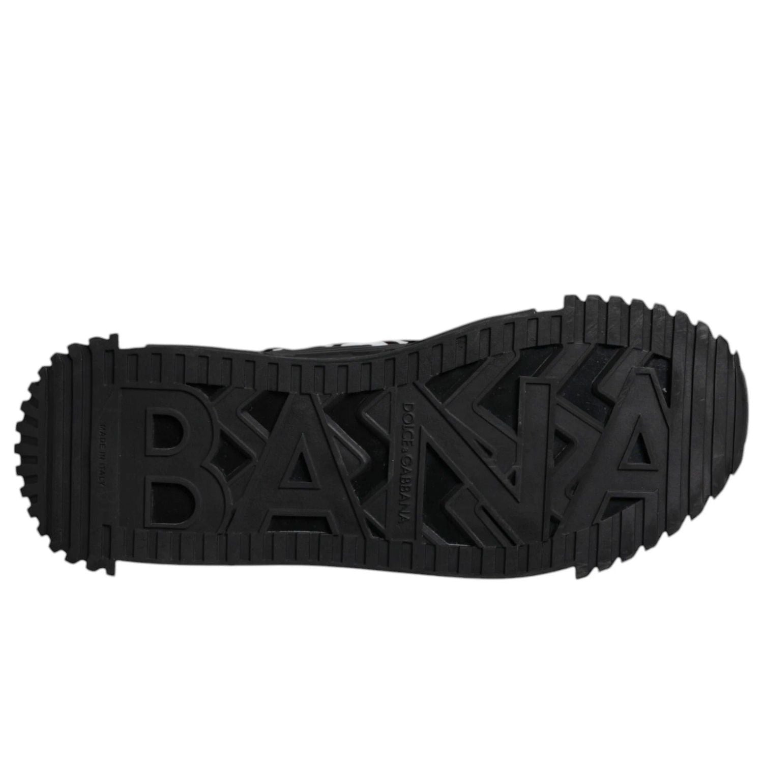 Dolce & Gabbana Black Logo Lace Up Low Top NS1 Sneakers