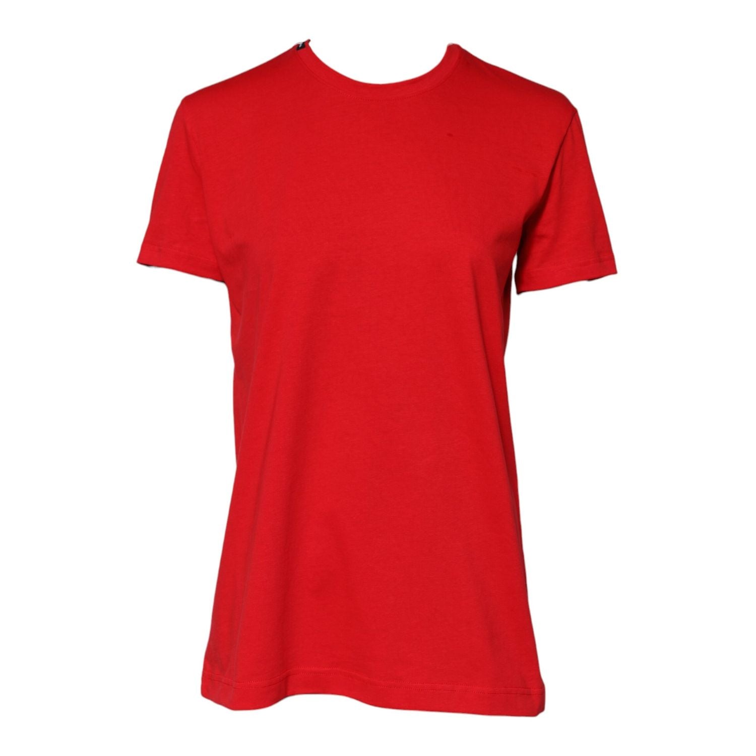 Dolce & Gabbana Red Cotton Short Sleeves Crew Neck Top T-shirt