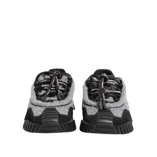 Dolce & Gabbana Black Gray NS1 Low Top Sneakers Shoes