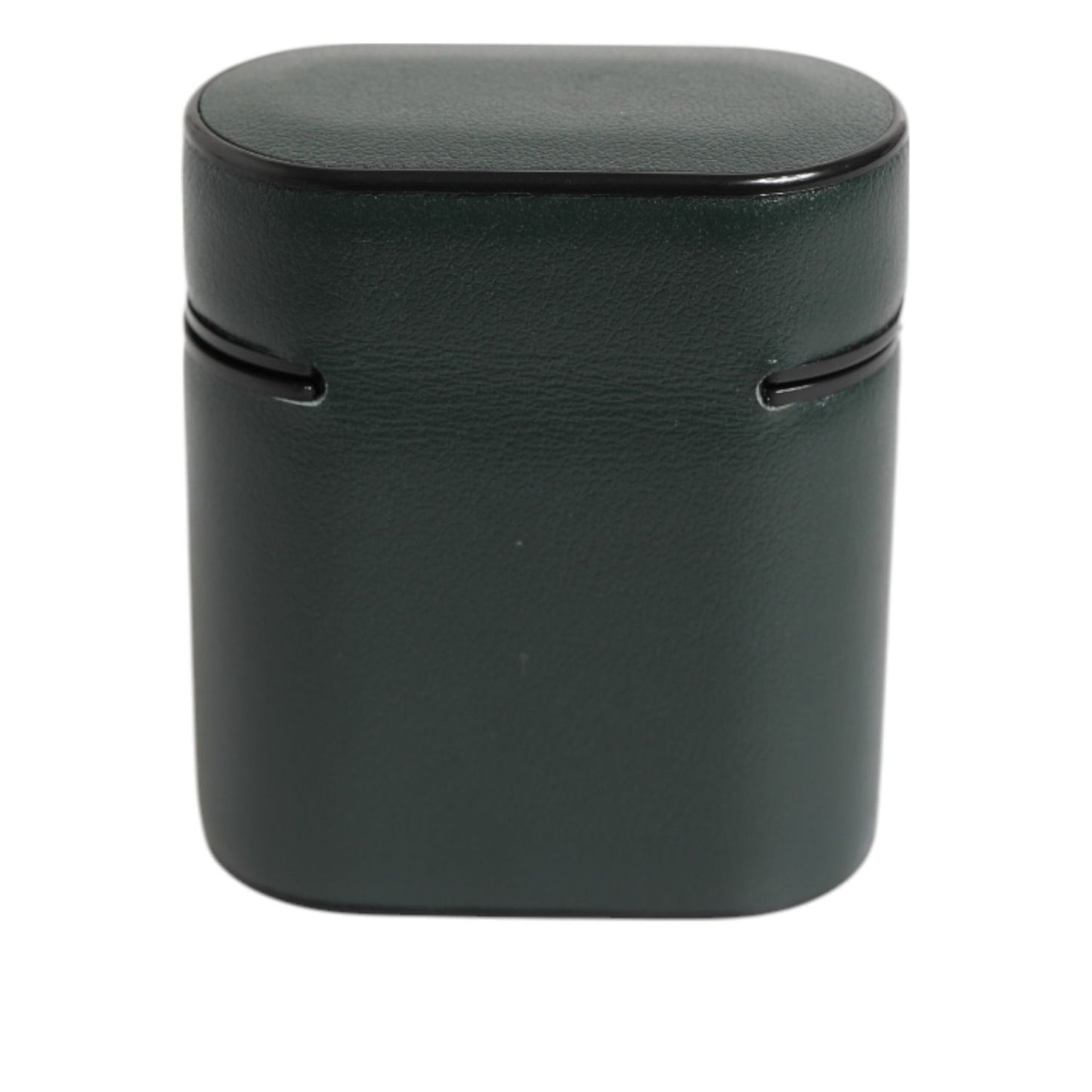 Dolce & Gabbana Black Leather Logo Print Flip Holder Men Airpods Case