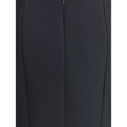 Giorgio Armani Black Recycled Polyester Midi Skirt