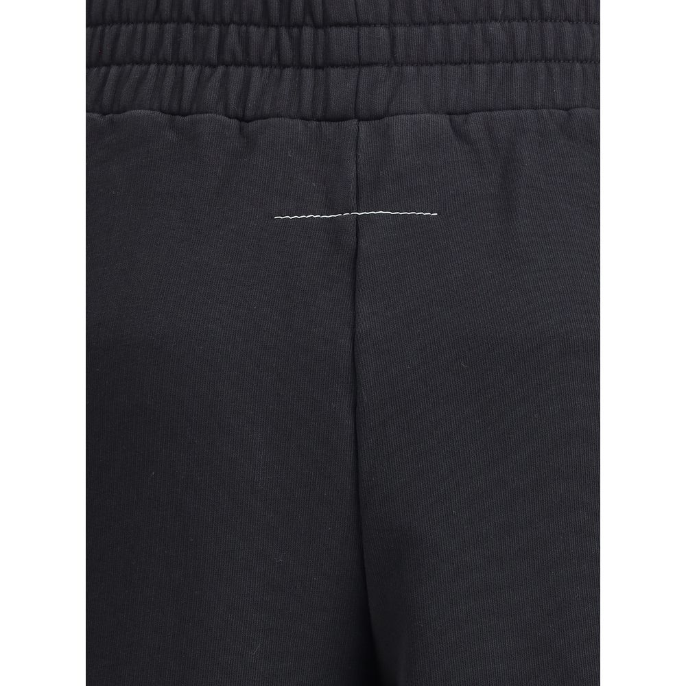 MM6 Black Cotton Joggers (Workout Pants)