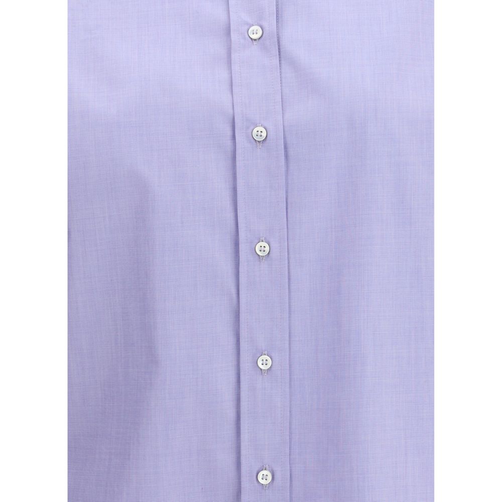 Brunello Cucinelli Light Blue Cotton Dress Shirt