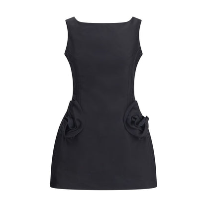 Magda Butrym Black Cotton Cocktail Dress