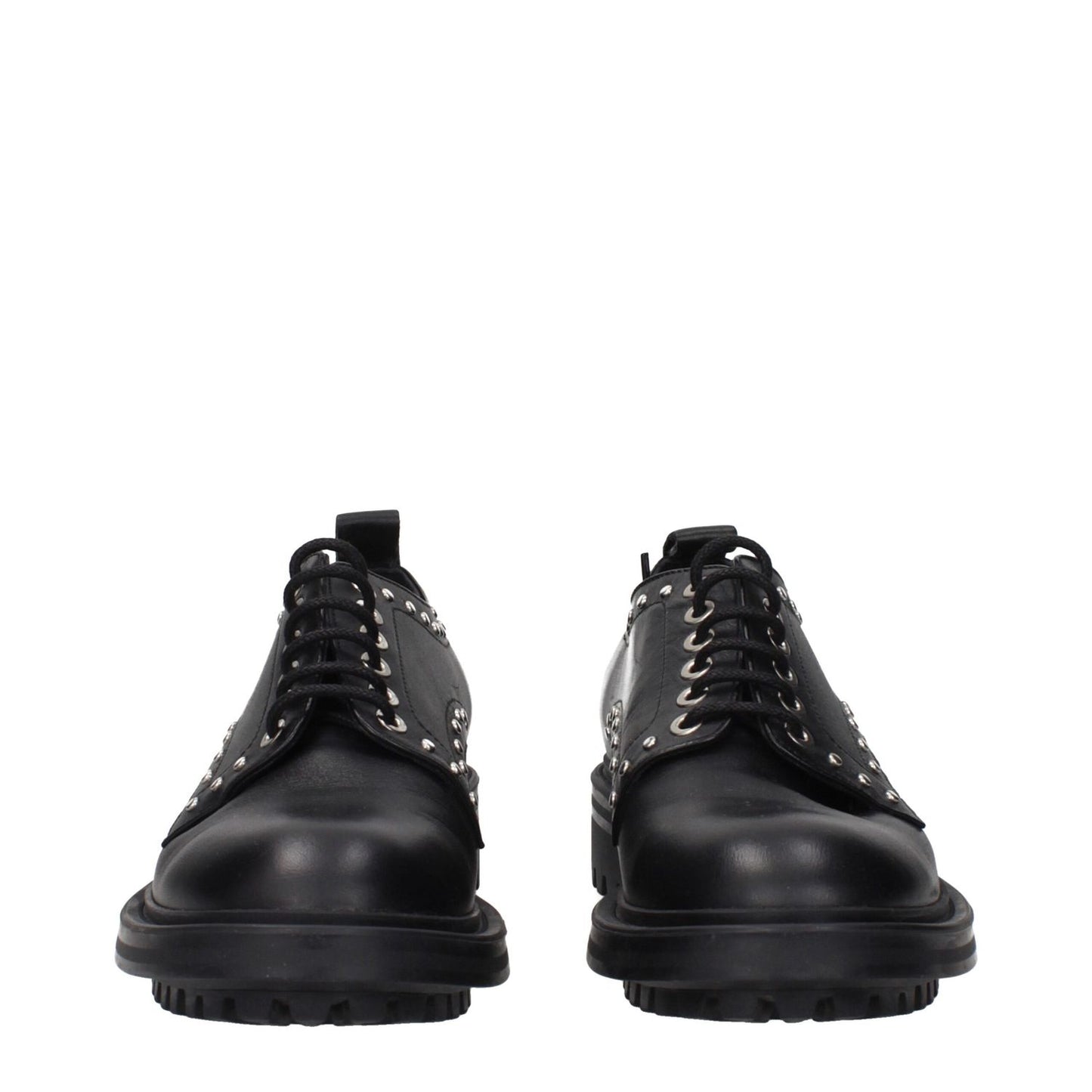 Max Mara Black Leather Oxfords And Derbies
