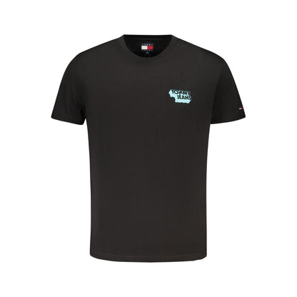 Tommy Hilfiger Black Cotton Men's T-Shirt