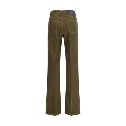 Saint Laurent Bicolor Cotton Casual Pants