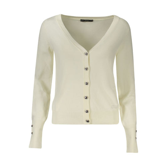 Guess Jeans Bianco Viscosa Womens Cardigan