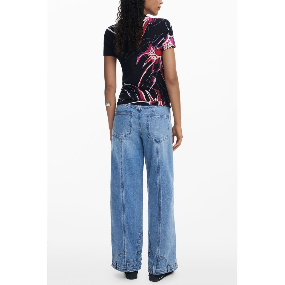 Desigual Nero Viscosa Women T-Shirt