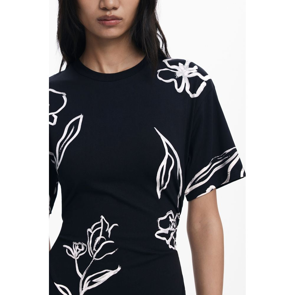 Desigual Black Cotton Women Dress