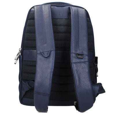 Piquadro Blue Leather Backpack