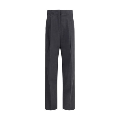 Fabiana Filippi Gray Fleece Wool Casual Pants