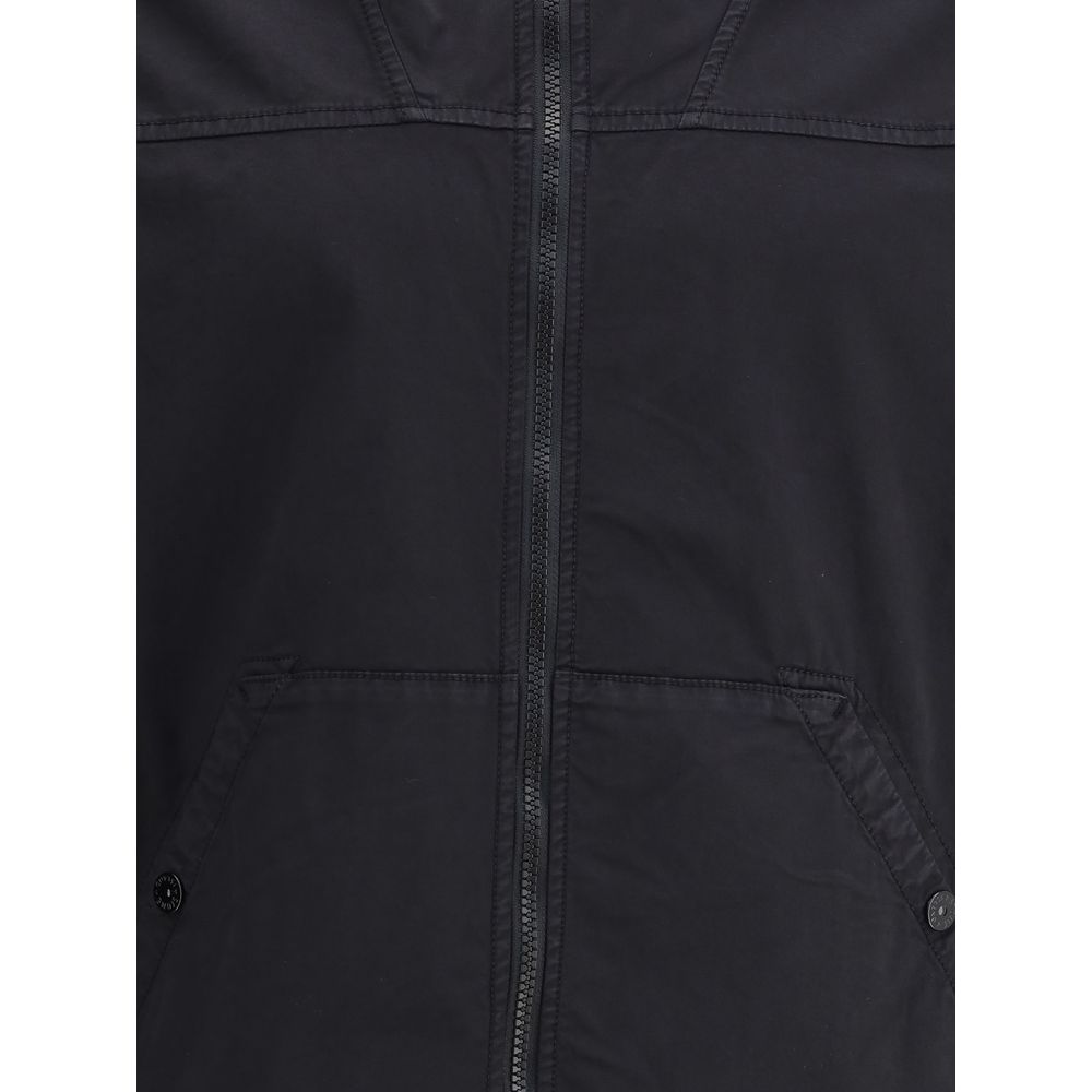 Stone Island Black Cotton Shell Jacket