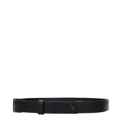 Max Mara Black Leather Regular Belt