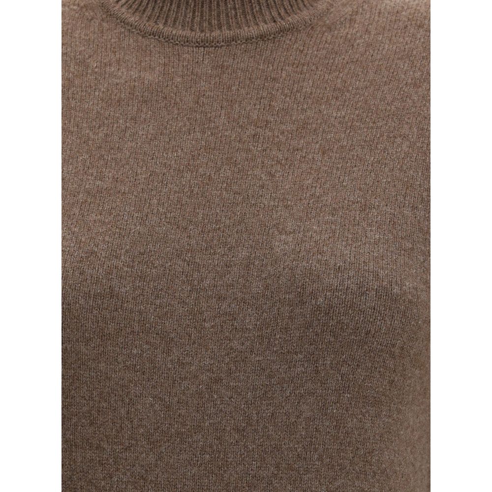 Jacquemus Brown Merino Wool Casual Dress
