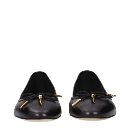 Chloé Black Leather Ballet Flats