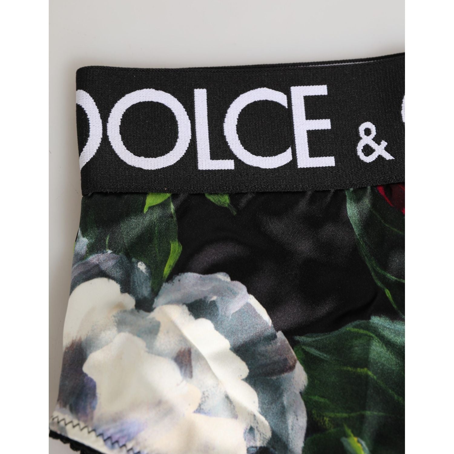 Dolce & Gabbana Black Floral Print High Waist Panty  Underwear