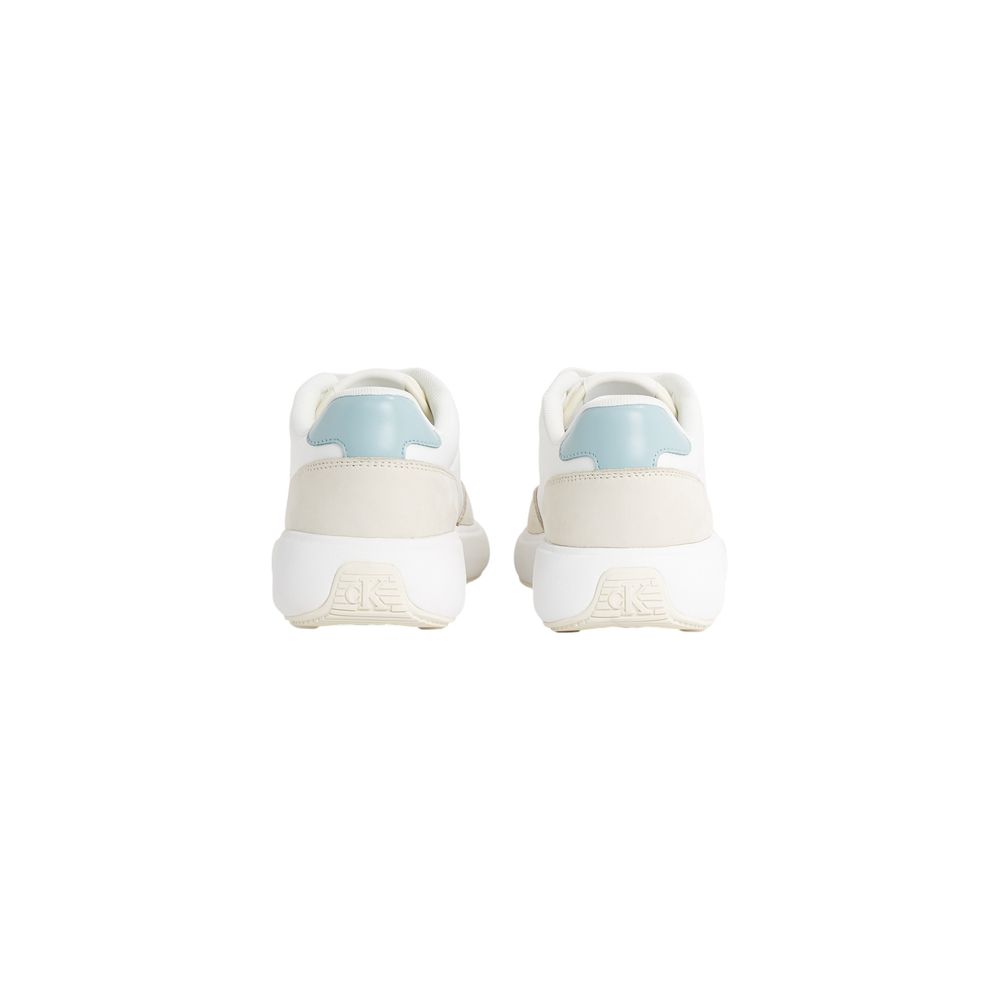 Calvin Klein Jeans Beige Leather Athletic Sneakers