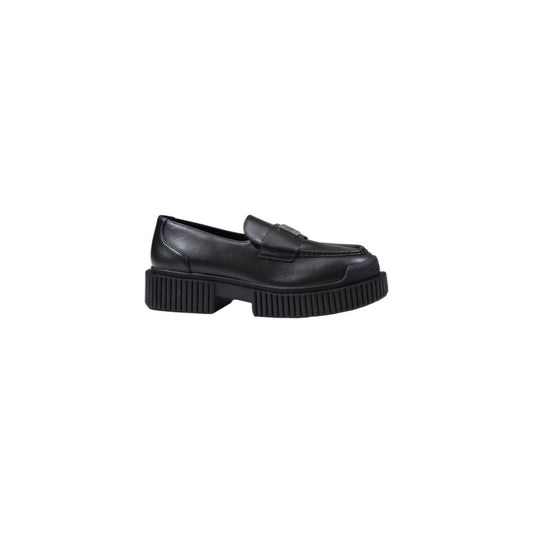 Armani Exchange Black Leather Platform Pumps