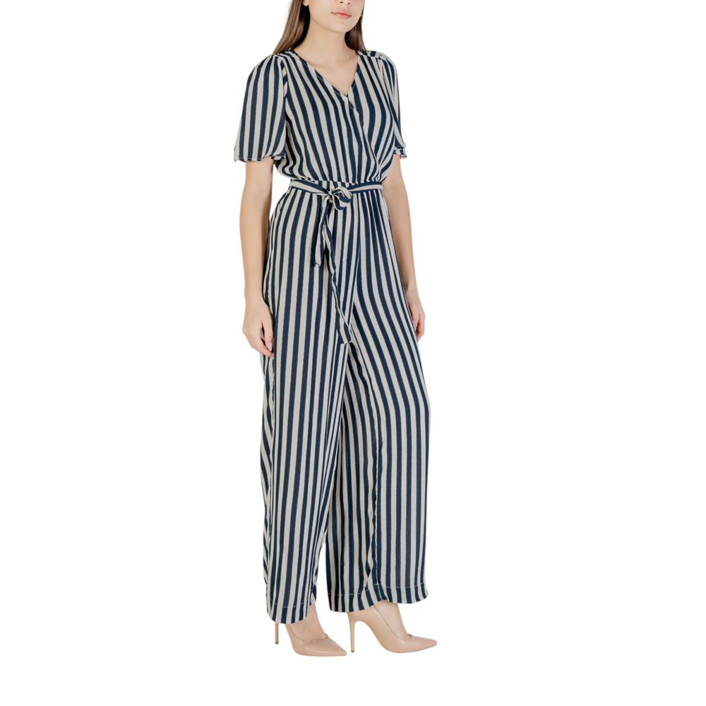 ICHI Blue Viscose Jumpsuit