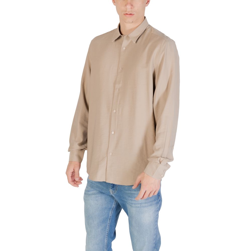 Antony Morato Beige Viscose Dress Shirt