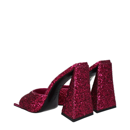 The Attico Pink Plastic Platform Sandals