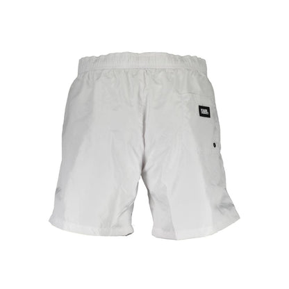 Karl Lagerfeld White Polyester Men's Swim Boxer