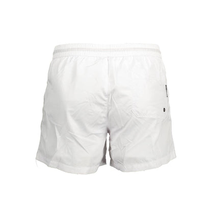 Karl Lagerfeld Bianco Polyester Men's Swim Boxer