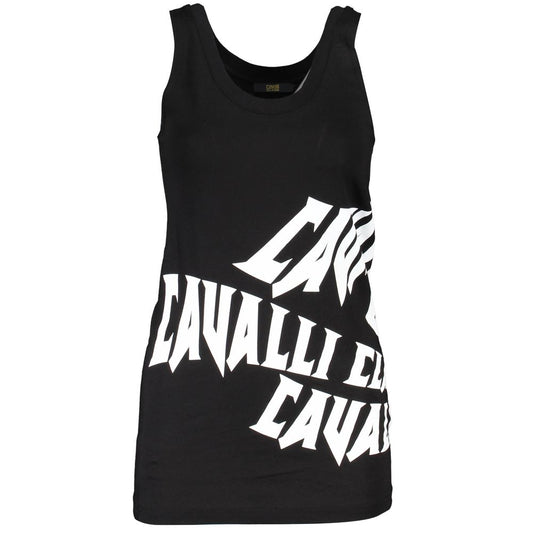Cavalli Class Black Cotton Women Tank Top