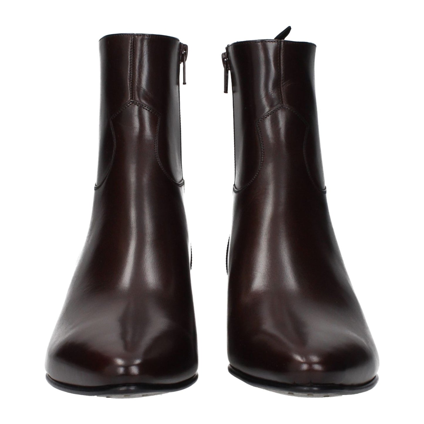 Celine Red Leather Ankle Boots