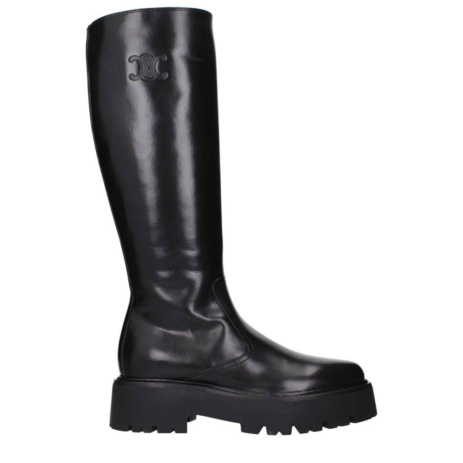 Celine Black Leather Ankle Boots