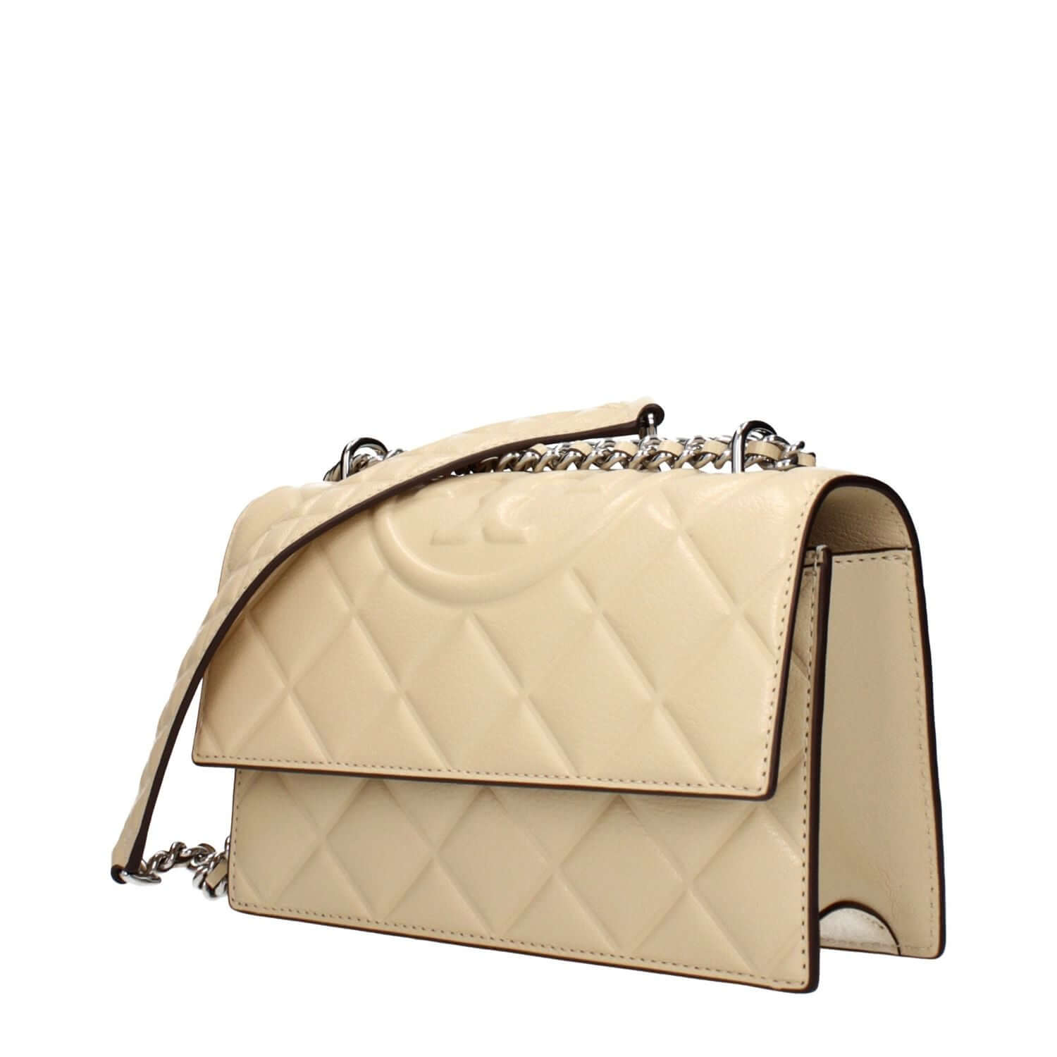Tory Burch Beige Leather Crossbody Bag