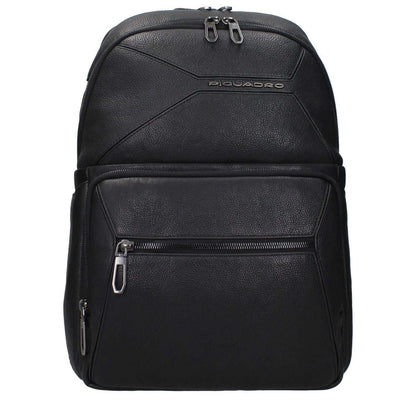 Piquadro Black Leather Backpack