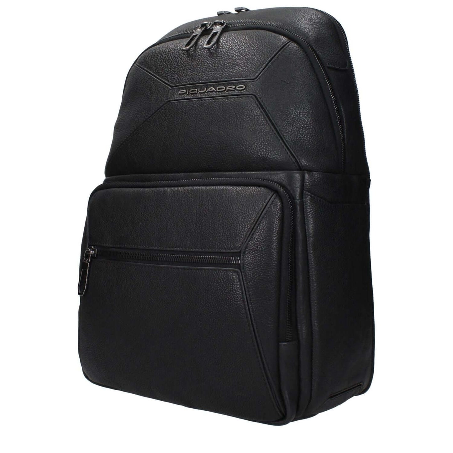 Piquadro Black Leather Backpack
