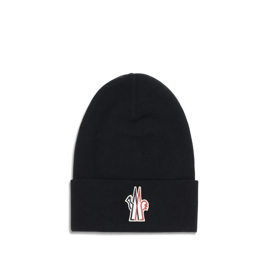 Moncler Grenoble Black Fleece Wool Beanie