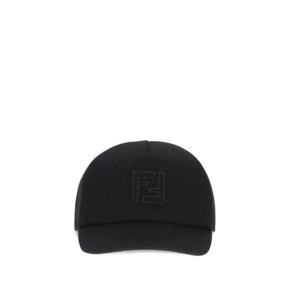 Fendi Black Wool Cap (Baseball Hat)