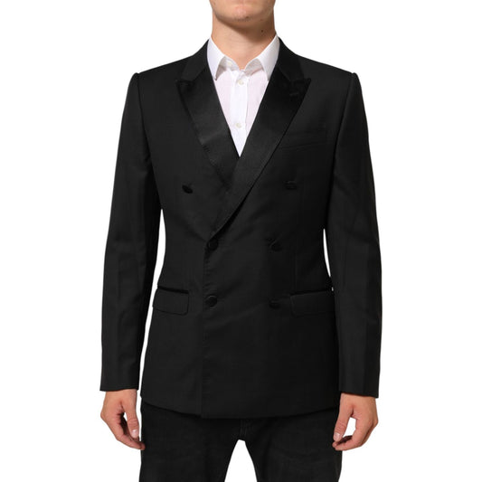 Dolce & Gabbana Black MARTINI Double-Breasted Suit Blazer