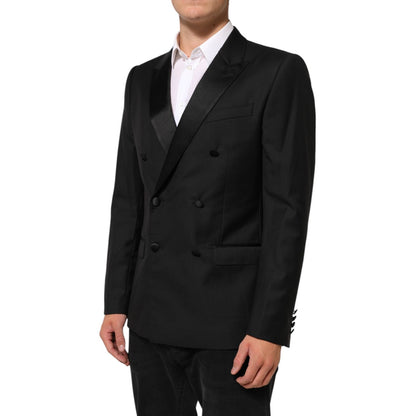 Dolce & Gabbana Black MARTINI Double-Breasted Suit Blazer