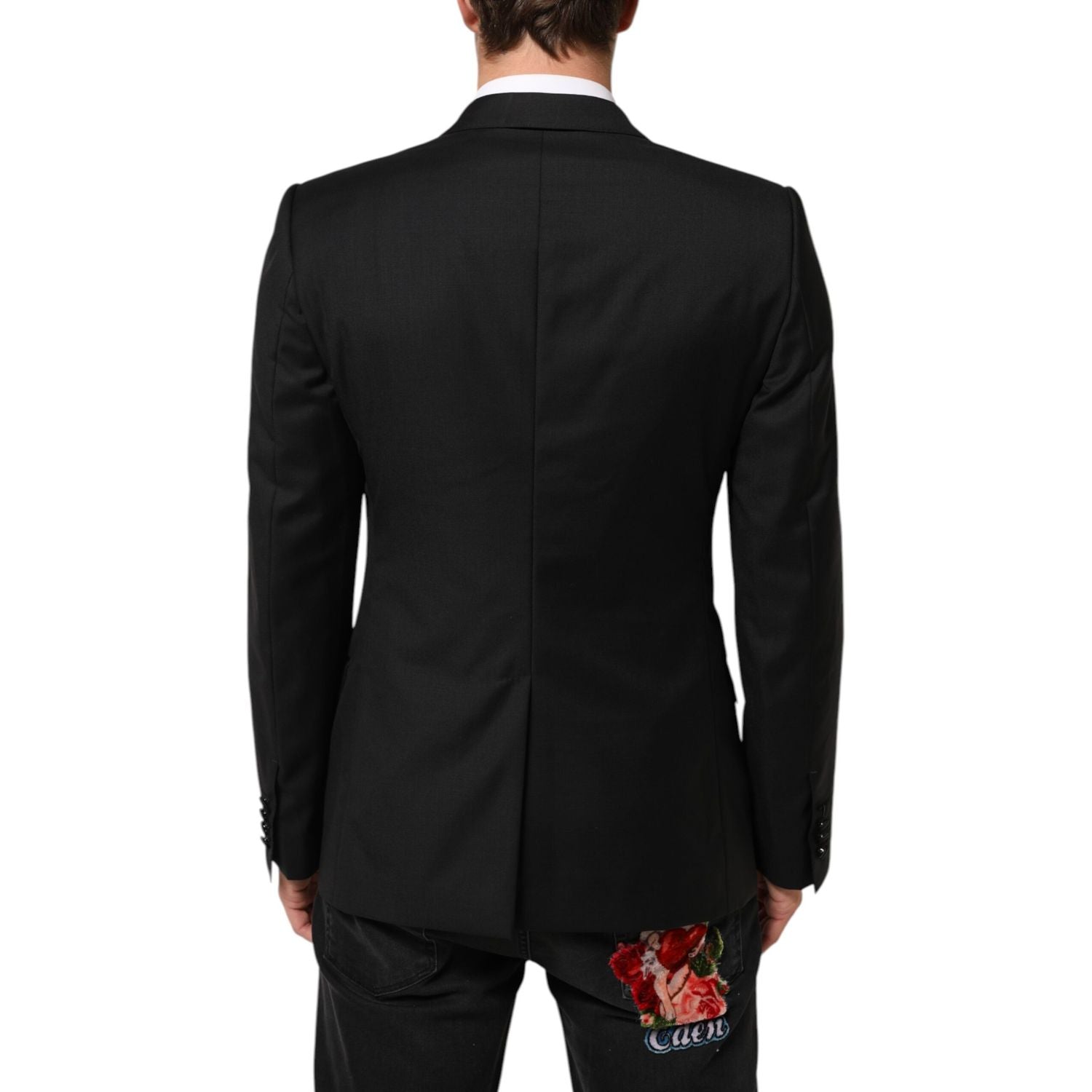 Dolce & Gabbana Black MARTINI Double-Breasted Suit Blazer