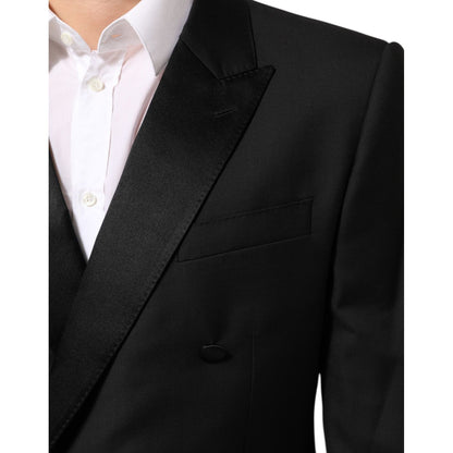 Dolce & Gabbana Black MARTINI Double-Breasted Suit Blazer