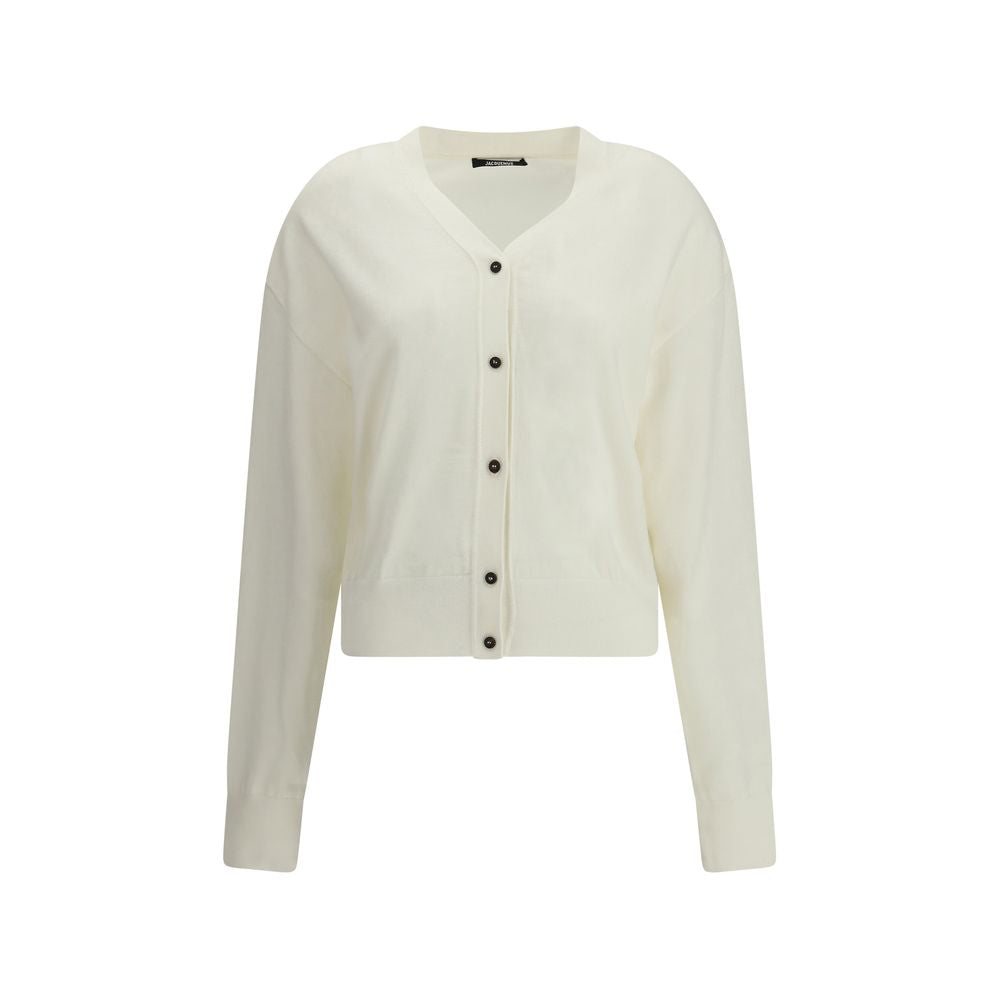Jacquemus White Merino Wool Cardigan