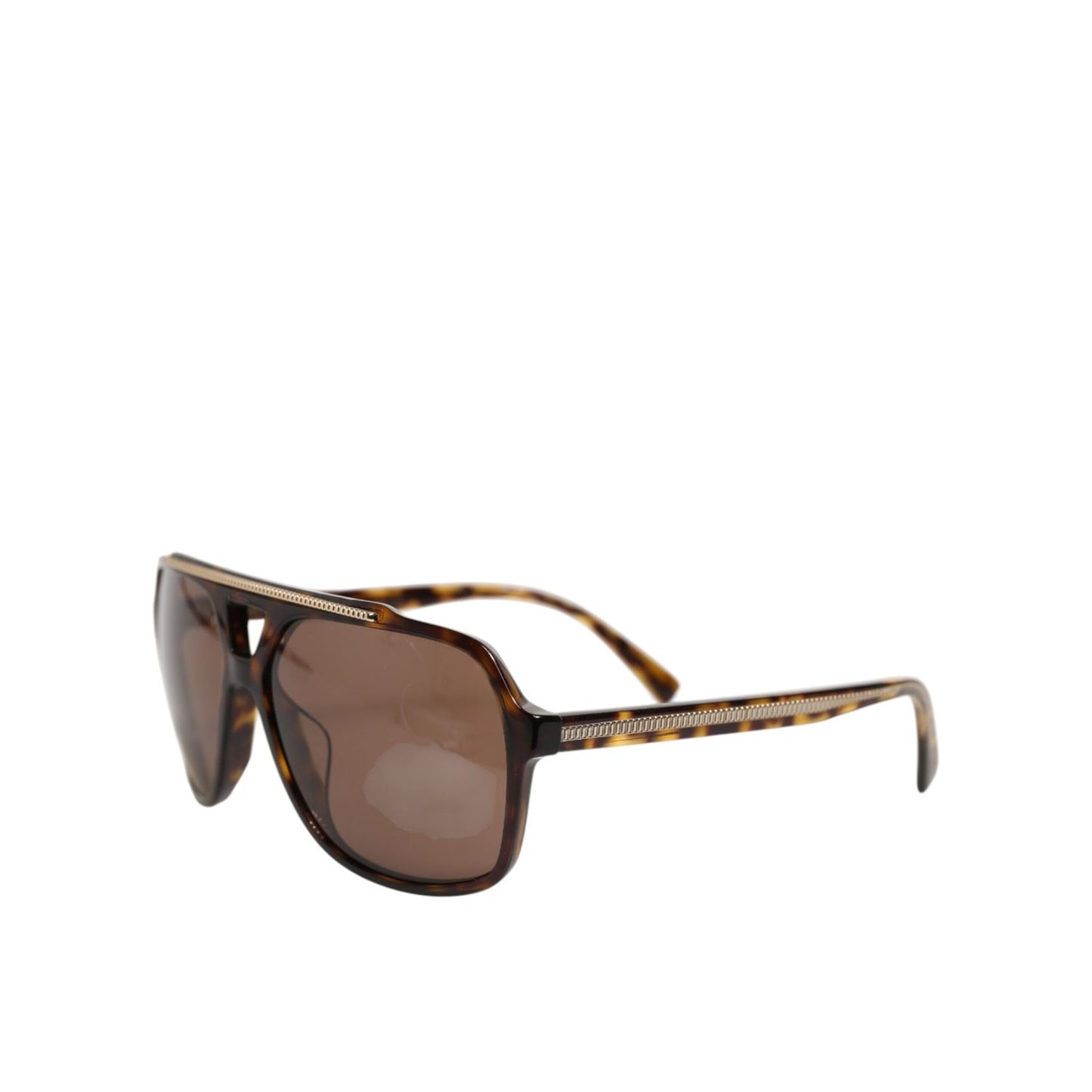 Dolce & Gabbana Dark Brown Tortoise Shell Pilot Frame Sunglasses