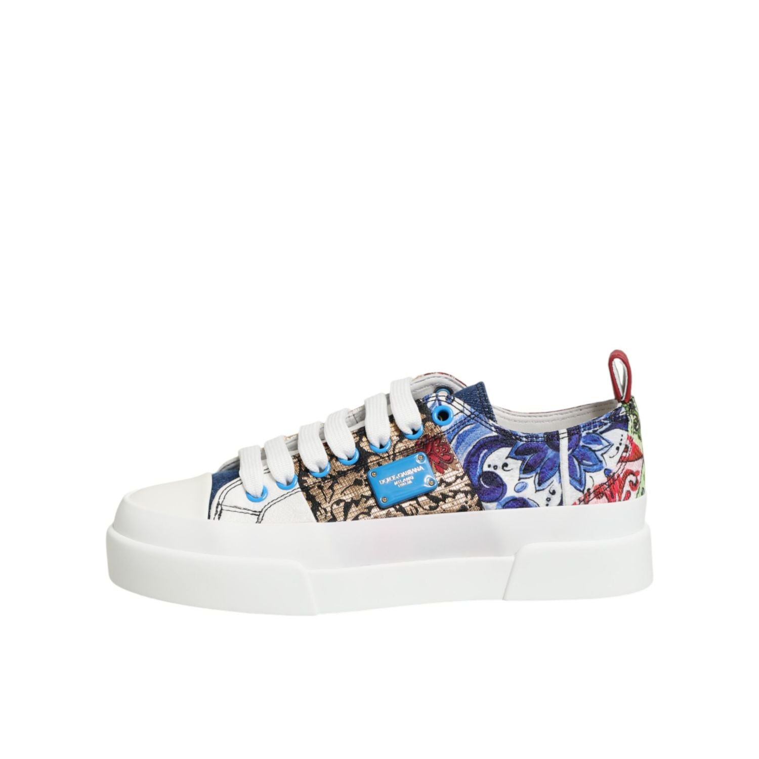 Dolce & Gabbana Multicolor Patchwork Low Top Sneakers Shoes