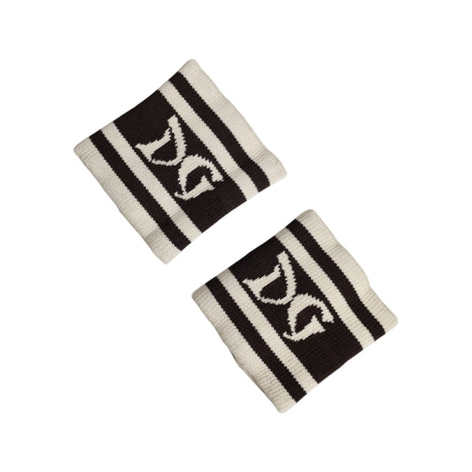 Dolce & Gabbana Black White DG Logo Cotton 1 Pair Wristband
