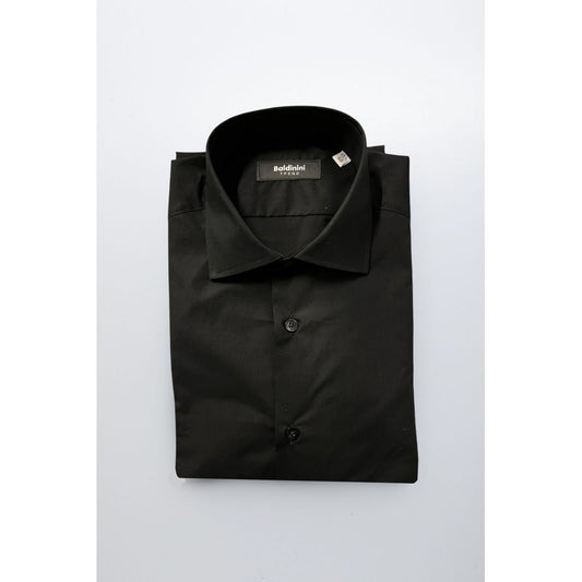 Baldinini Trend Black Cotton Men's Shirt