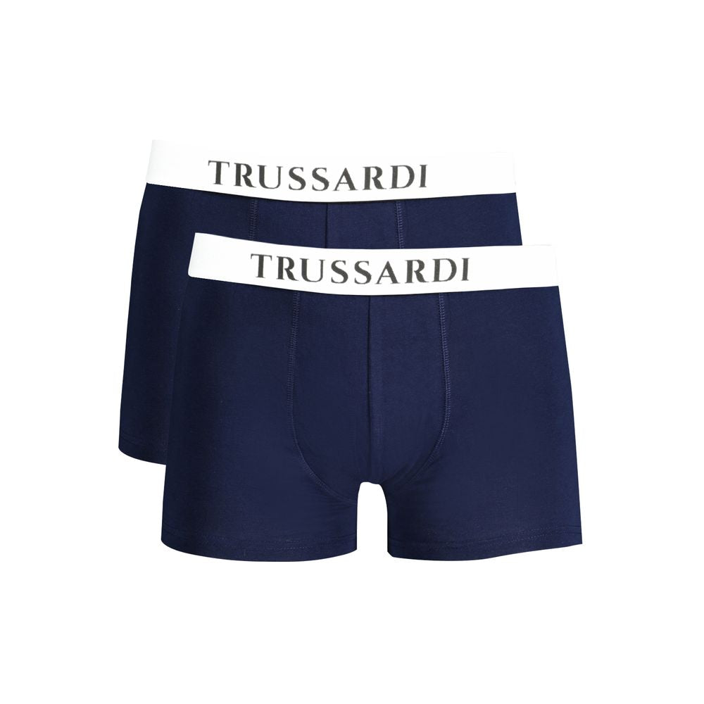 Trussardi Blu Cotton Men Underwear
